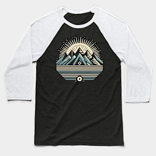 Abstract Mountain Magic Baseball T-Shirt